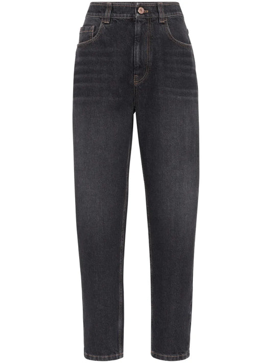 Tapered-Leg Jeans