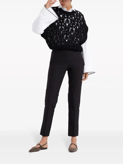 High-Waisted Cropped Trousers
