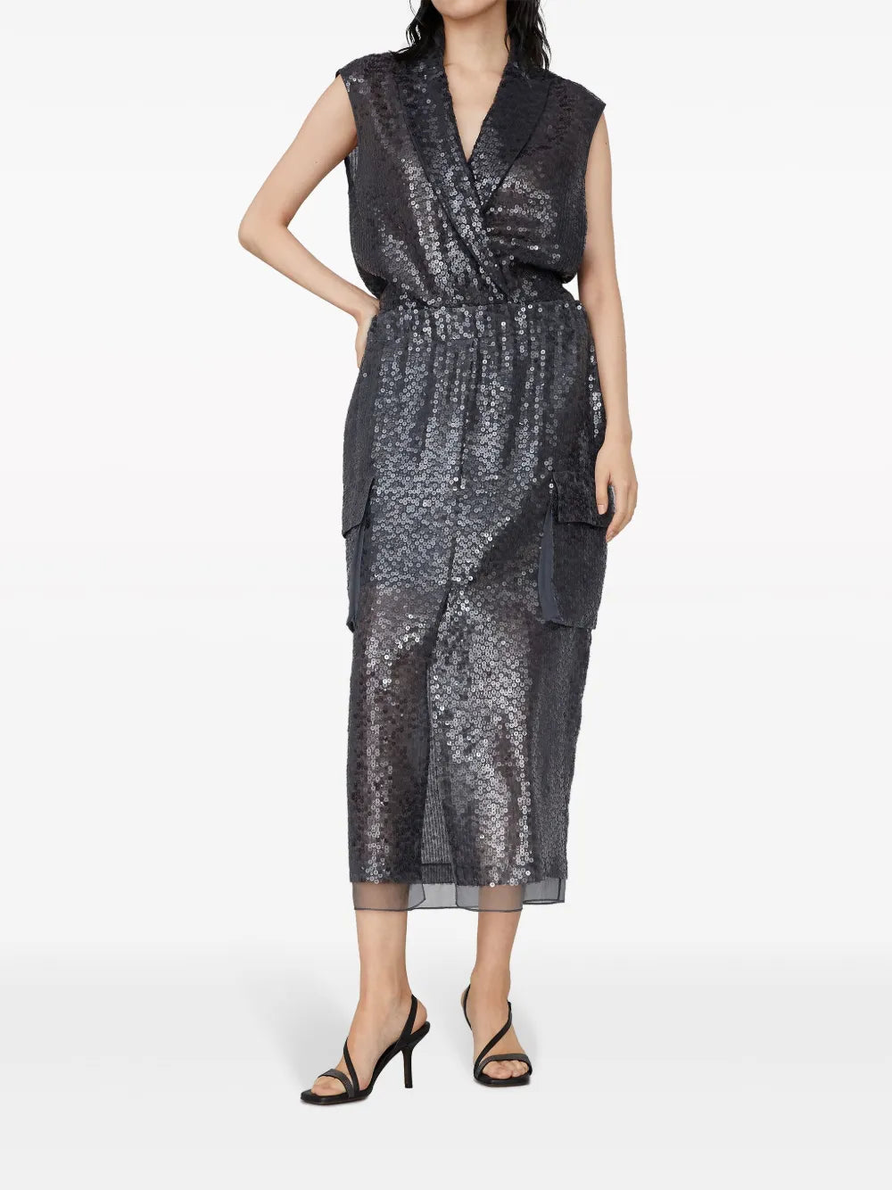 Sequinned High-Waist Skirt