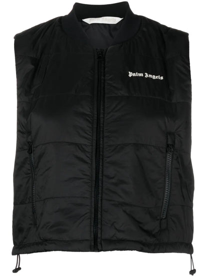 Logo-Embroidered Cropped Gilet