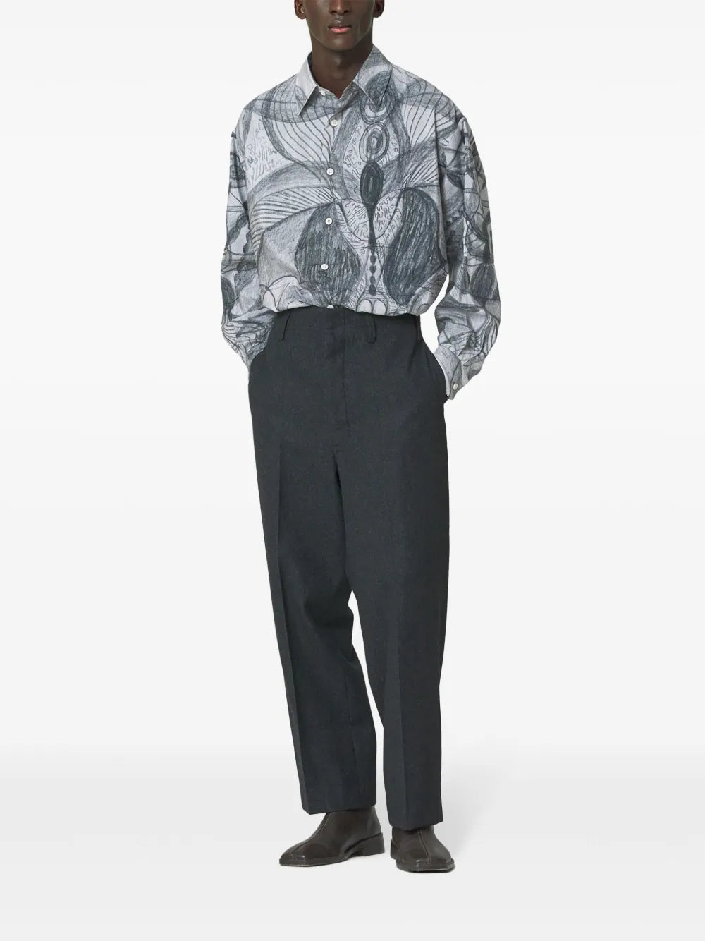 Angkasapura Button-Up Silk Shirt