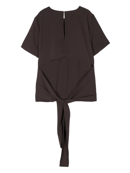 Rear Tie-Fastening Blouse