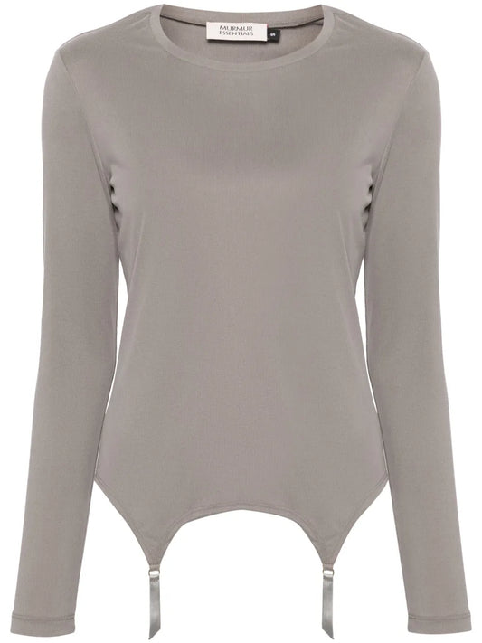 Garter Long-Sleeve Ribbed Top
