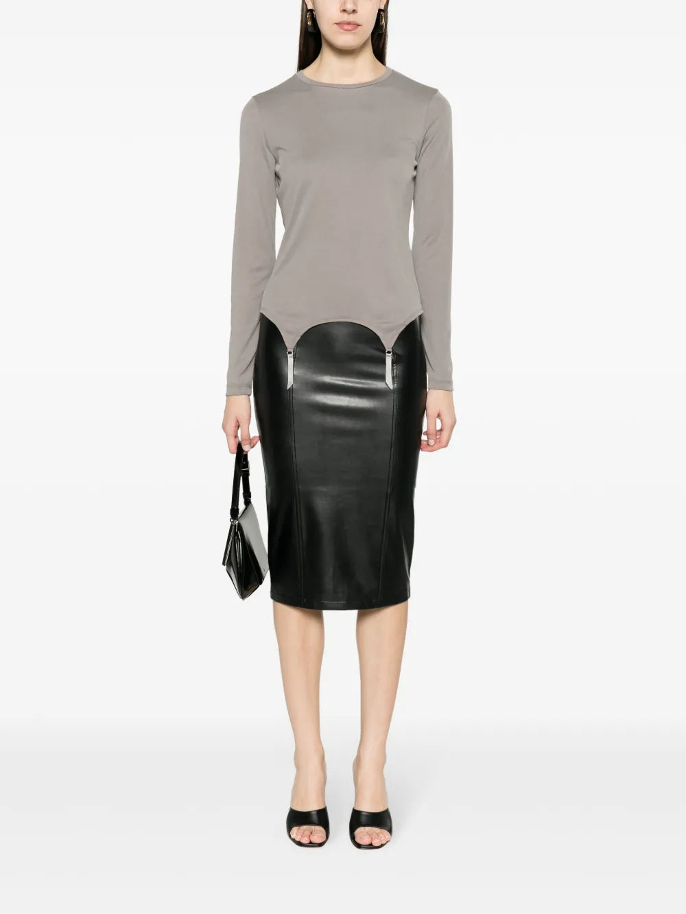 Garter Long-Sleeve Ribbed Top