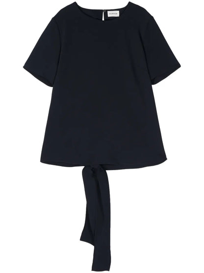 Rear Tie-Fastening Blouse