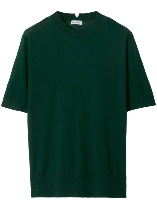Drop-Shoulder Wool Knitted Top