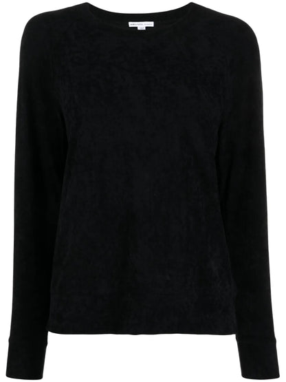 Long-Sleeve Velvet Sweatshirt