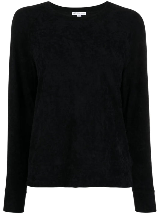 Long-Sleeve Velvet Sweatshirt