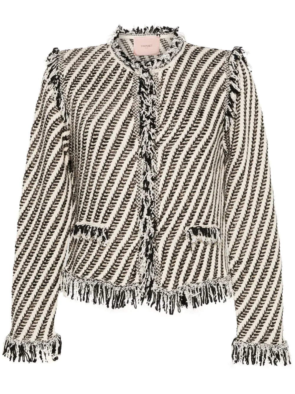 Fringed Jacquard Jacket