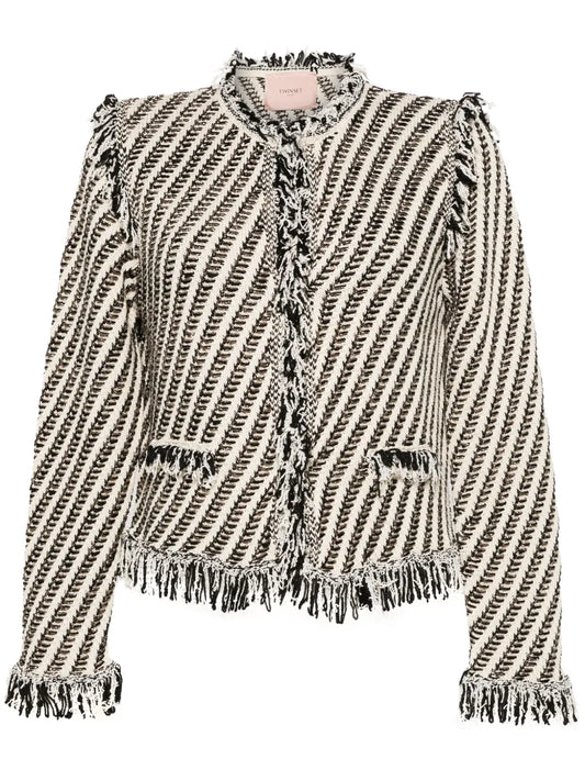 Fringed Jacquard Jacket
