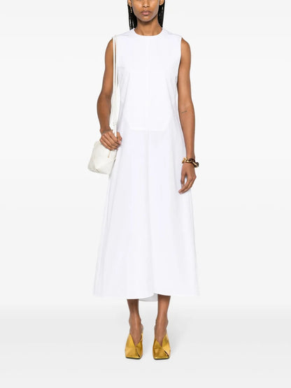 Panelled Poplin Maxi Dress