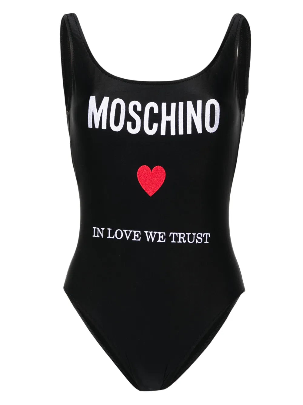 Logo-Embroidered Open-Back Swimsuit