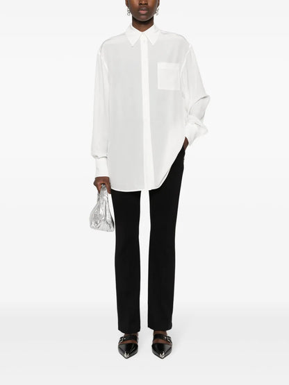 Crepe De Chine Silk Shirt