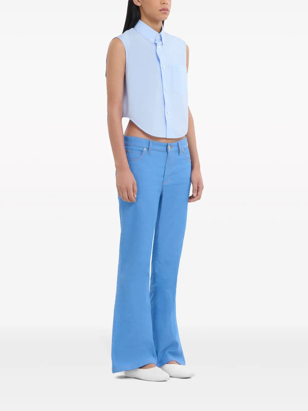 Sleeveless Cotton Shirt