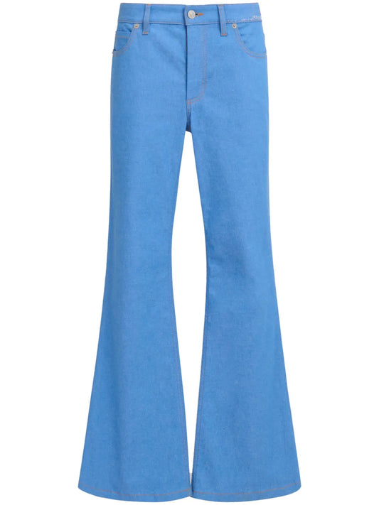 Low-Rise Flared Trousers