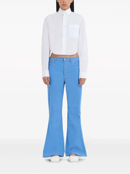 Low-Rise Flared Trousers