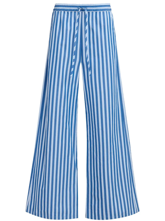 Striped Wide-Leg Trousers