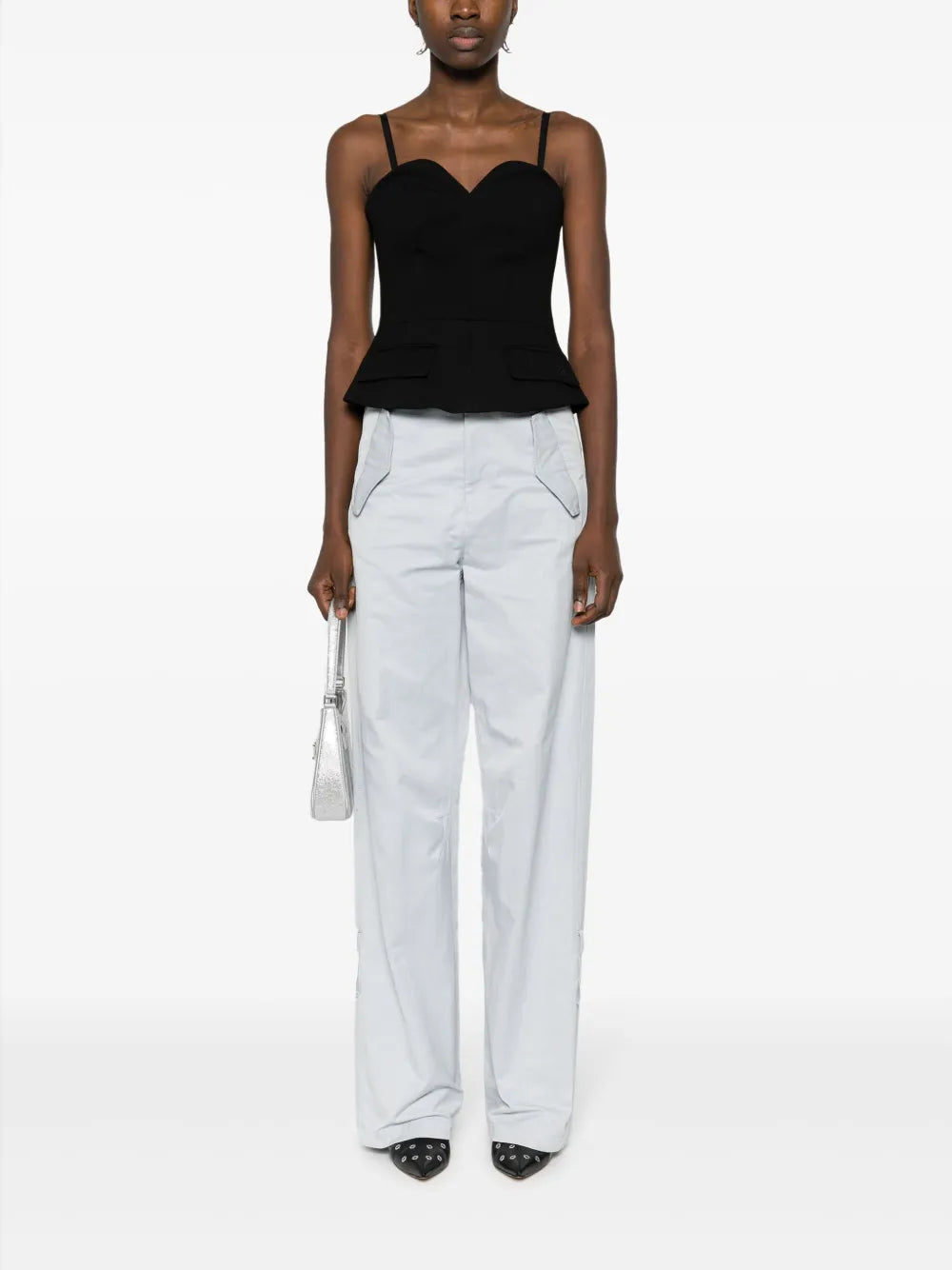 Flared-Hem Corset Top