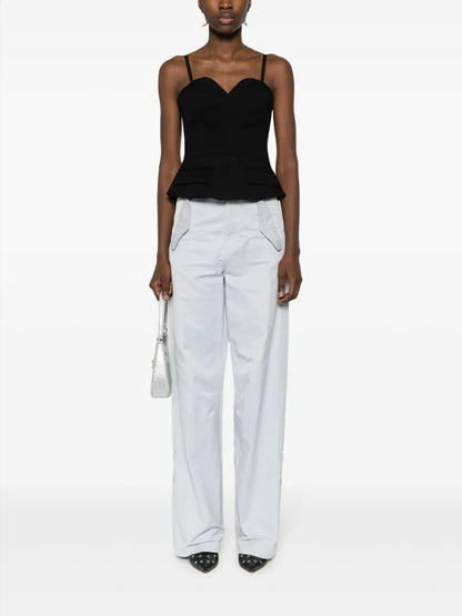 Flared-Hem Corset Top