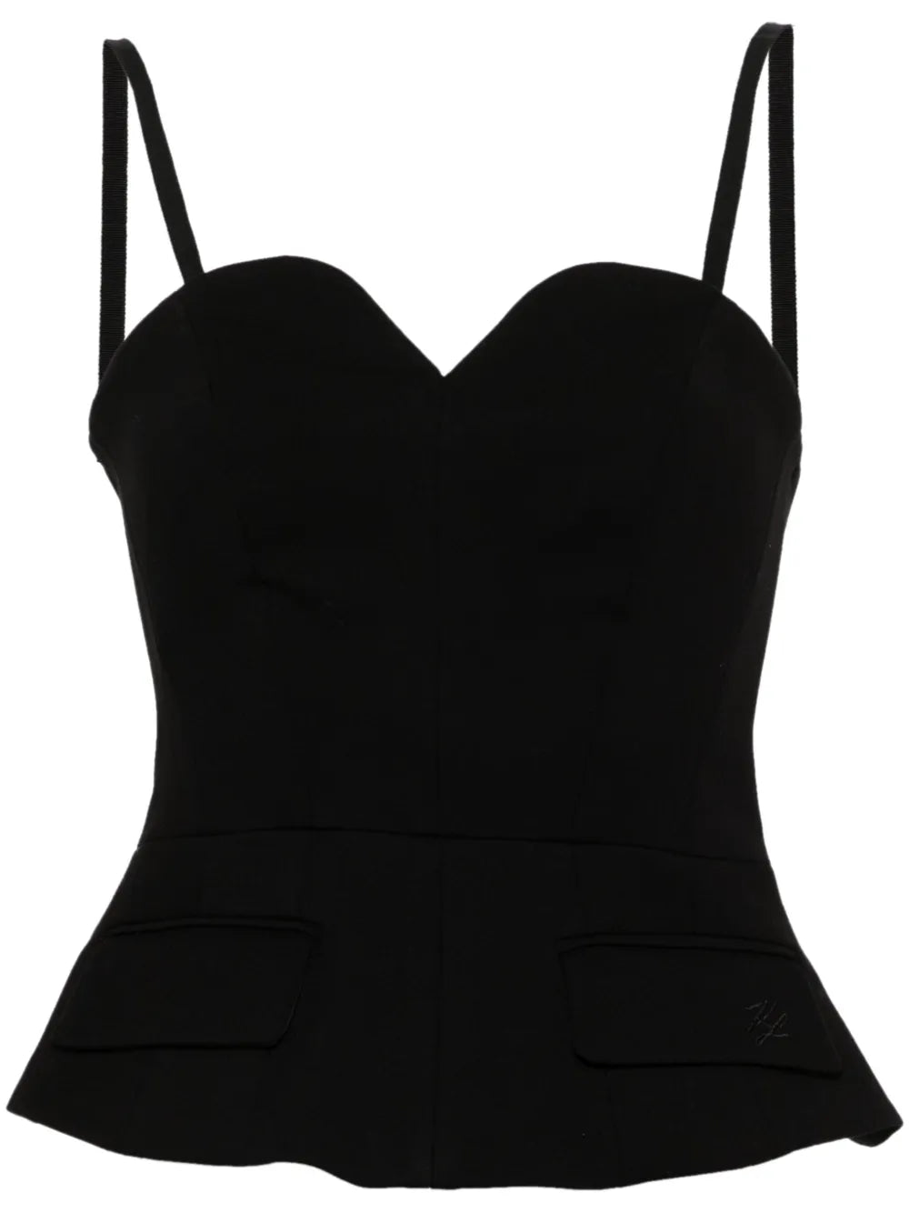 Flared-Hem Corset Top
