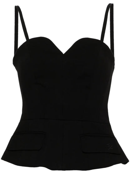 Flared-Hem Corset Top