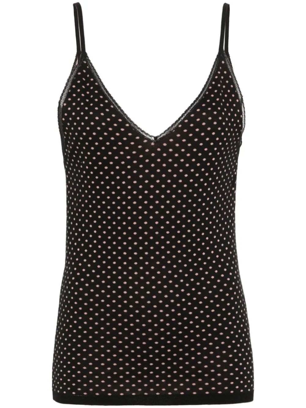 Polka-Dot Knitted Top