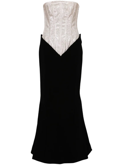 Glittered Crepe Gown