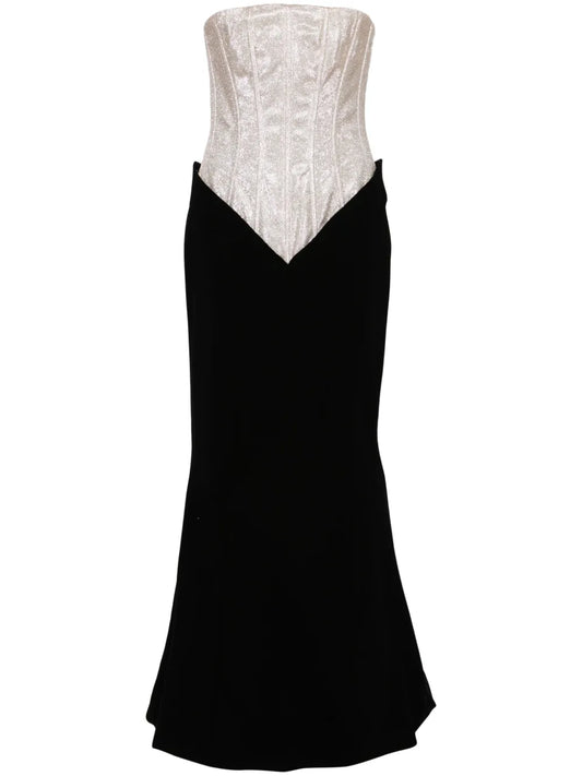 Glittered Crepe Gown