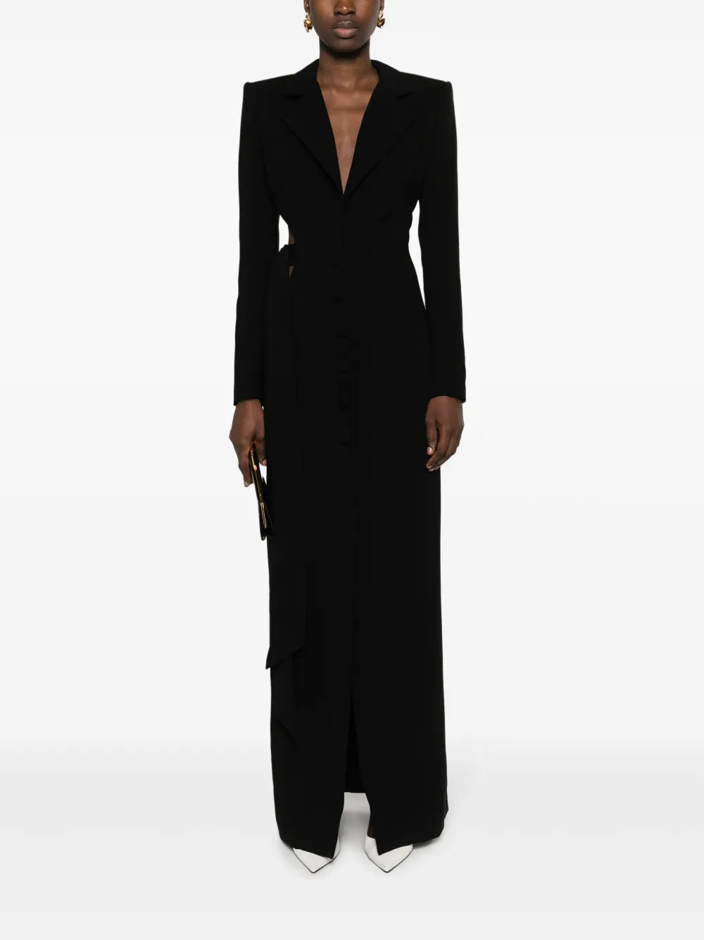 Cut-Out Tailored-Design Gown