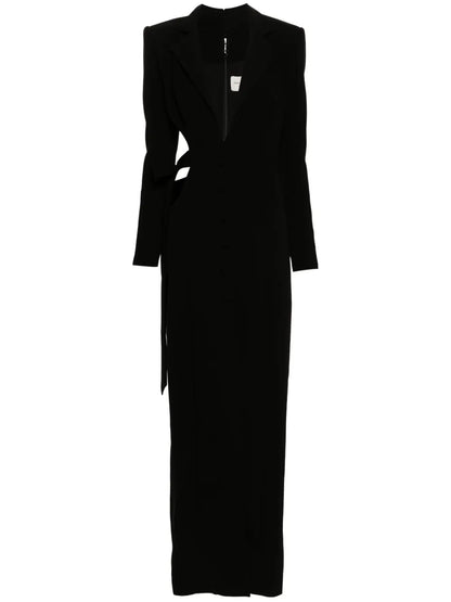 Cut-Out Tailored-Design Gown