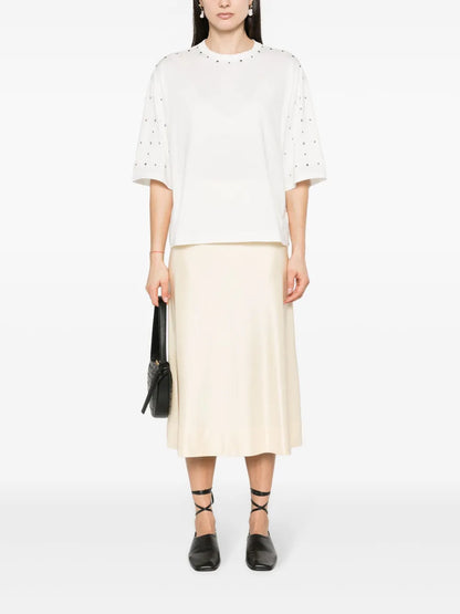 Stud-Embellished Cotton T-Shirt