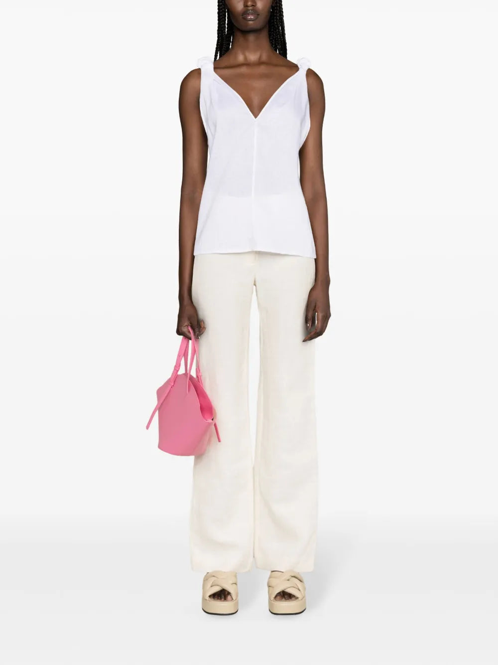 V-Neck Linen Blouse