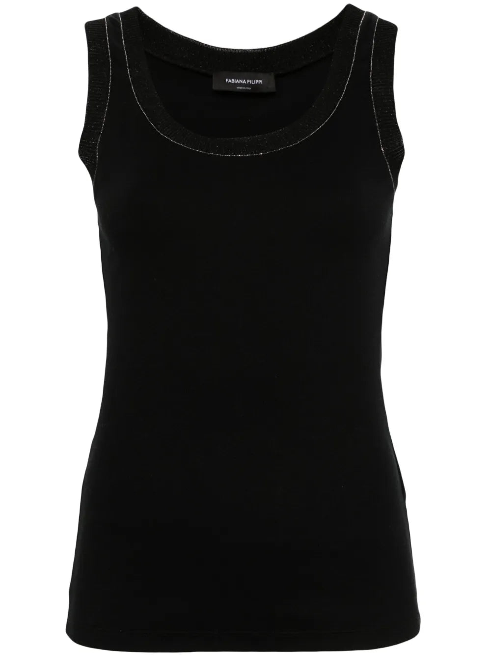 Studed Scoop-Neck Tank Top