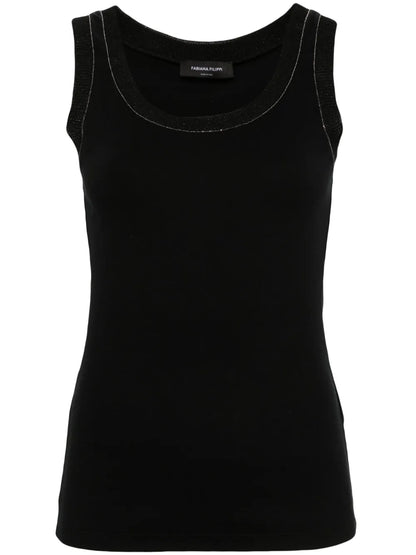 Studed Scoop-Neck Tank Top