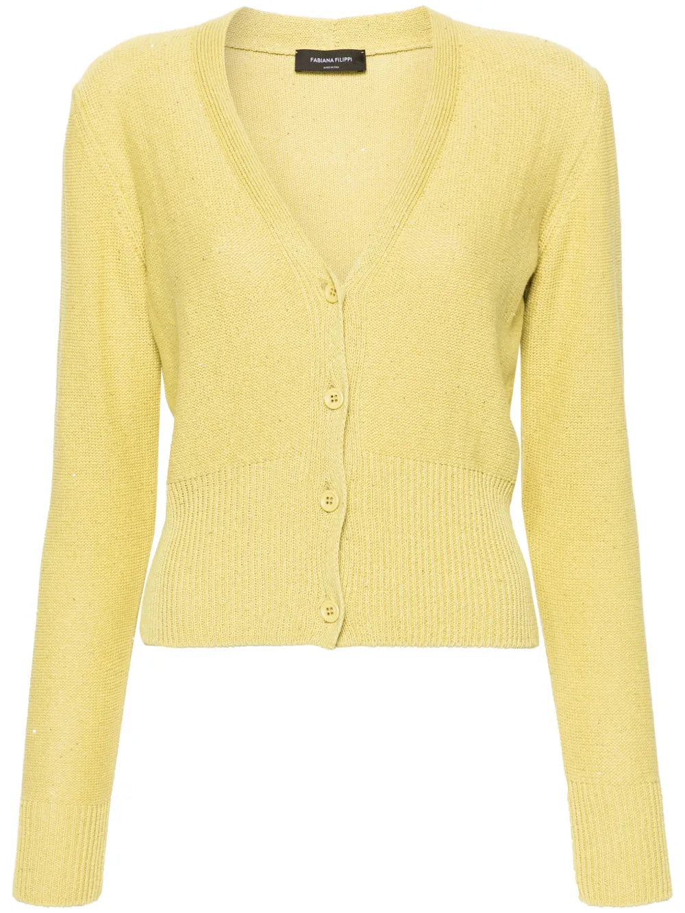 V-Neck Sequin-Embellished Cardigan