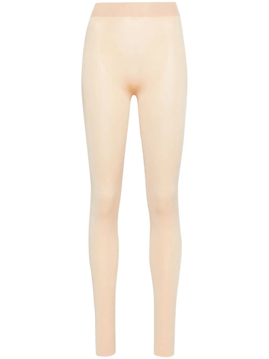 High-Waist Ribbed-Knit Leggings