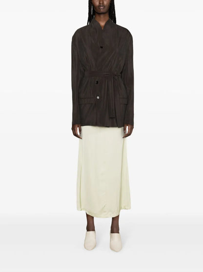 Drawstring-Waist Maxi Skirt