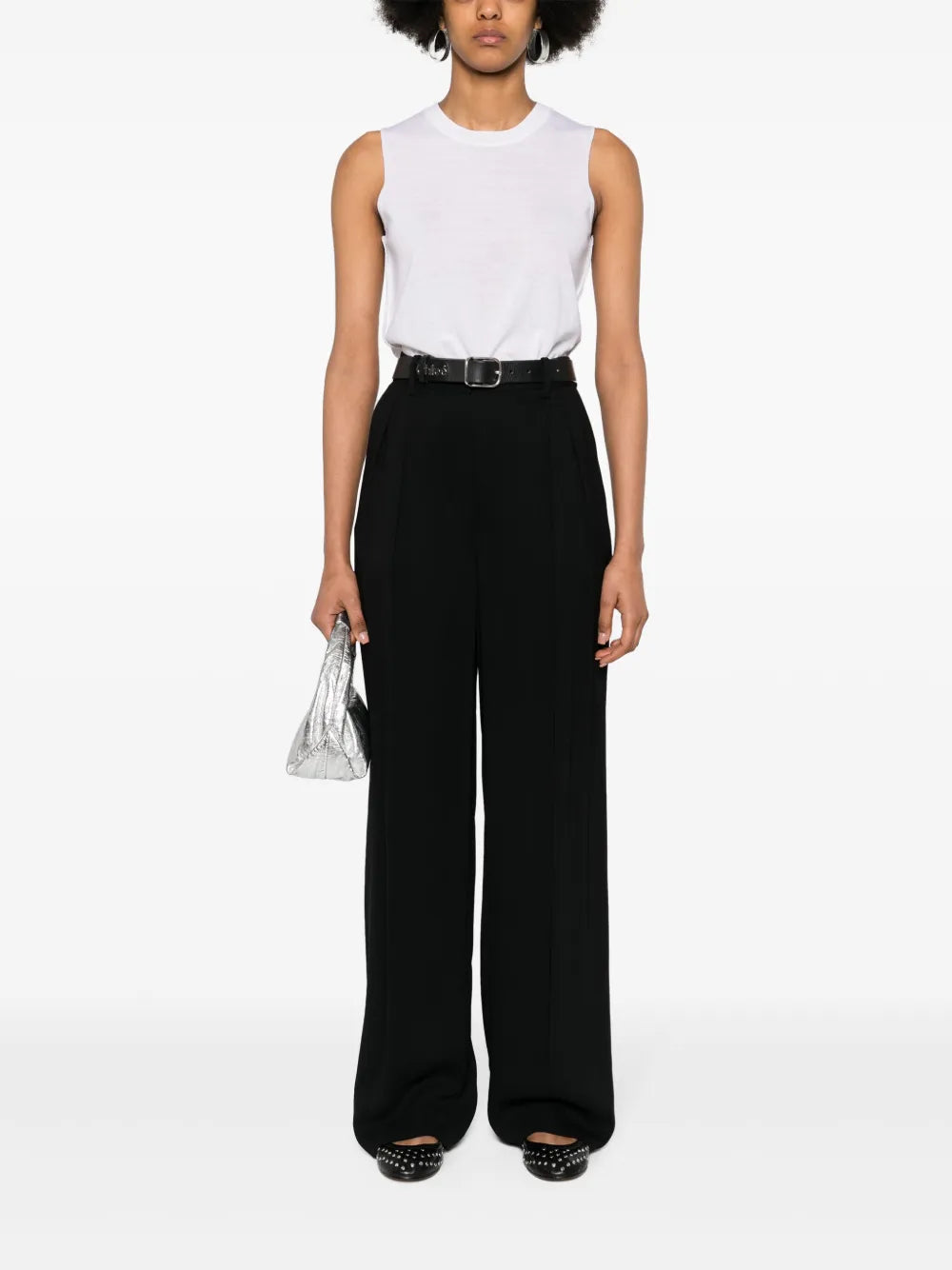 Lurex-Detail Fine-Knit Top