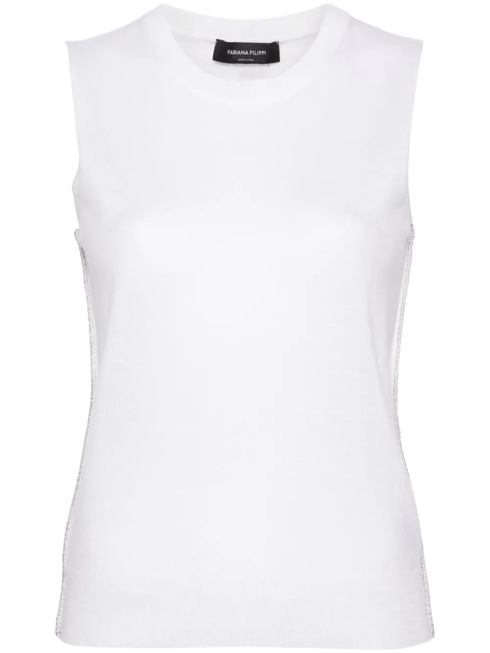 Lurex-Detail Fine-Knit Top