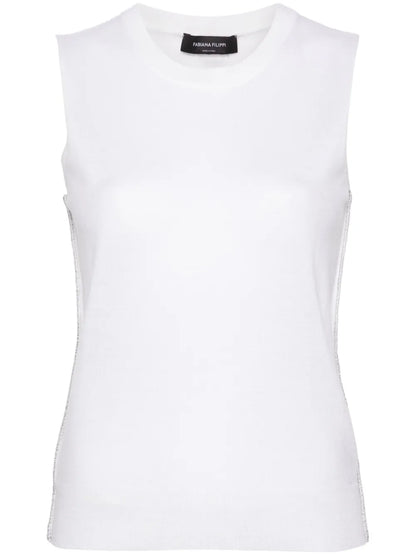 Lurex-Detail Fine-Knit Top