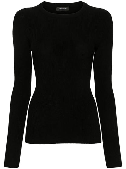 Crew-Neck Ribbed Jumper