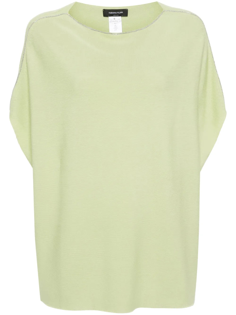 Beaded-Trim Sleeveless Sweater