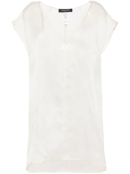 Semi-Sheer Silk Blouse
