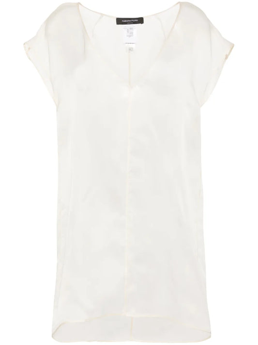 Semi-Sheer Silk Blouse