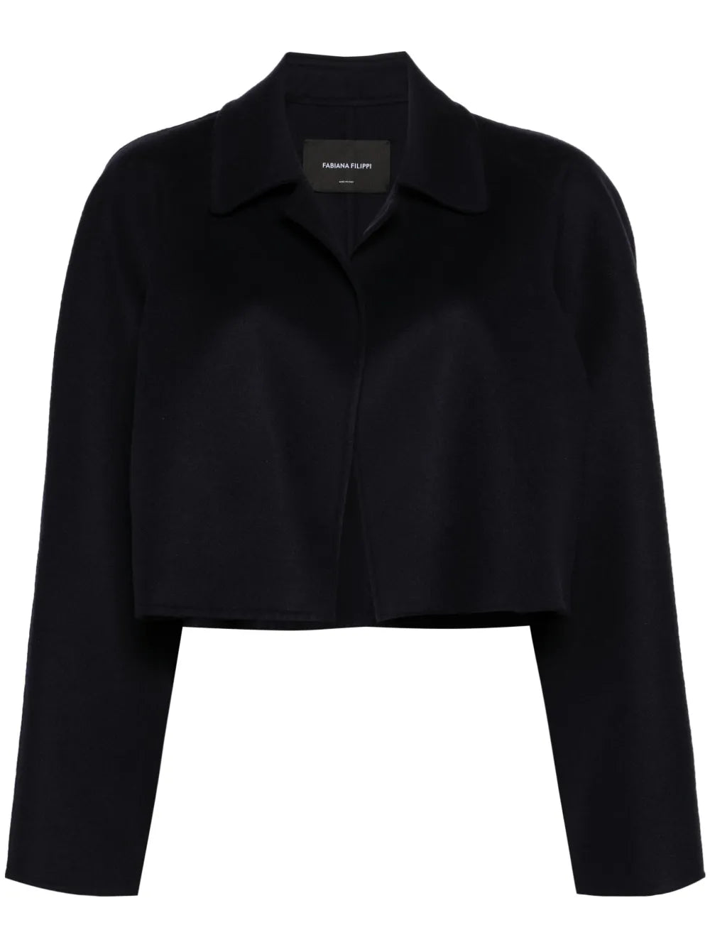 Open-Front Felted Cropped Jacket