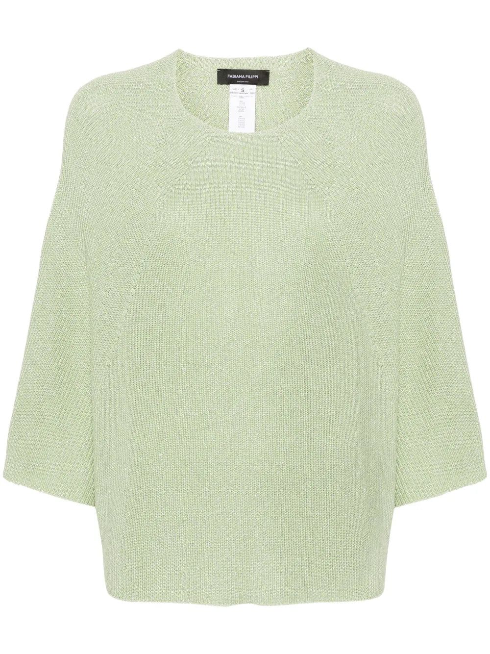 Metallic Half-Length Sleeves Jumper