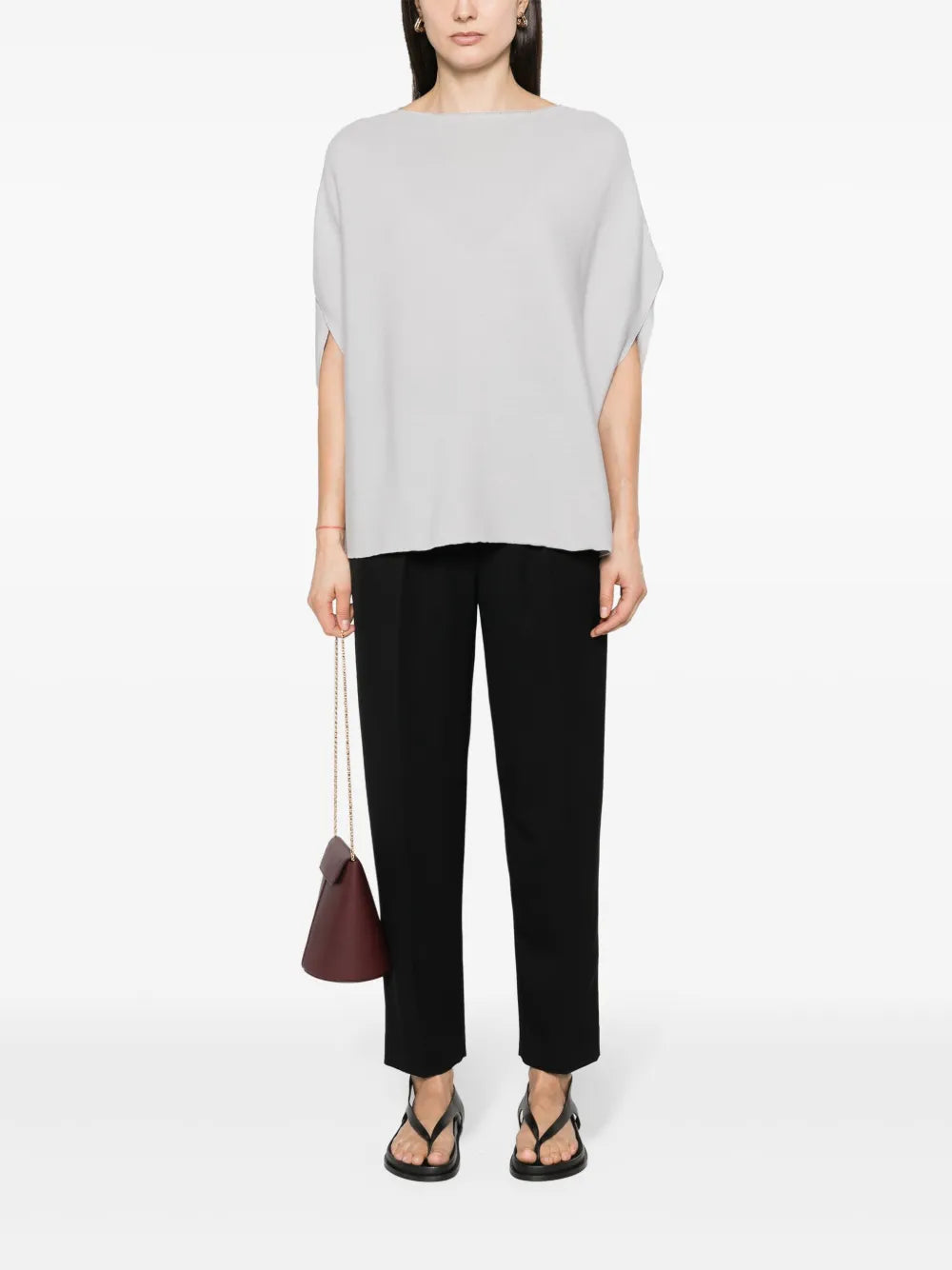 Beaded-Trim Sleeveless Sweater