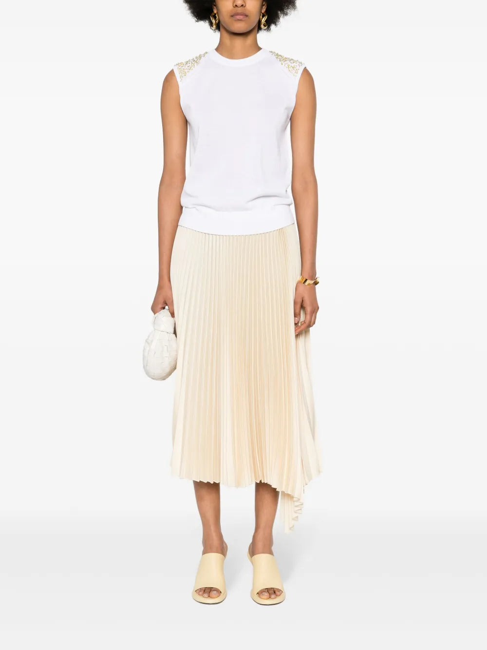 Sequin-Embellished Fine-Knit Top