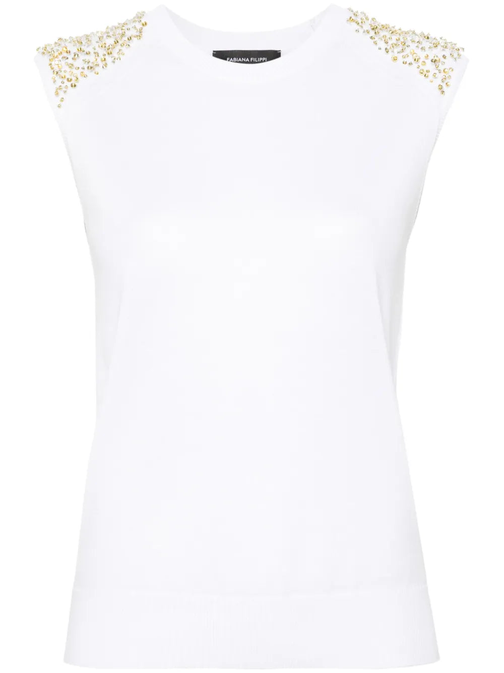 Sequin-Embellished Fine-Knit Top