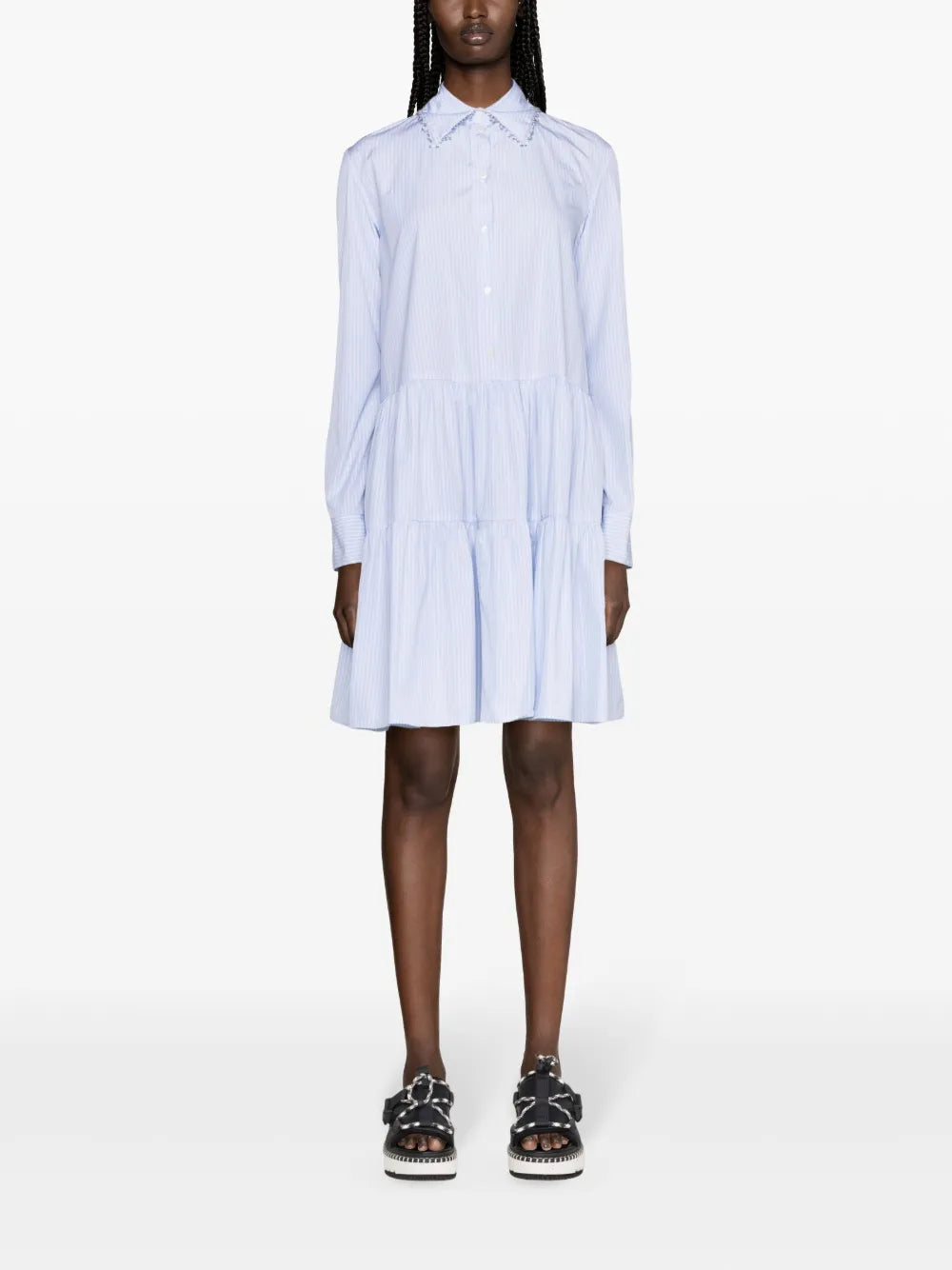 Striped Cotton Shirtdress